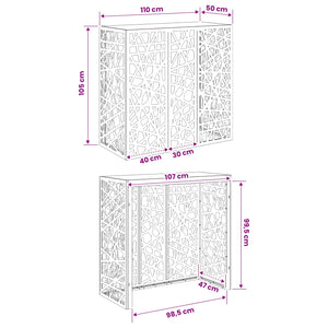 Κάλυμμα κλιματιστικού Σκ rusty 110 x 50 x 105 εκ