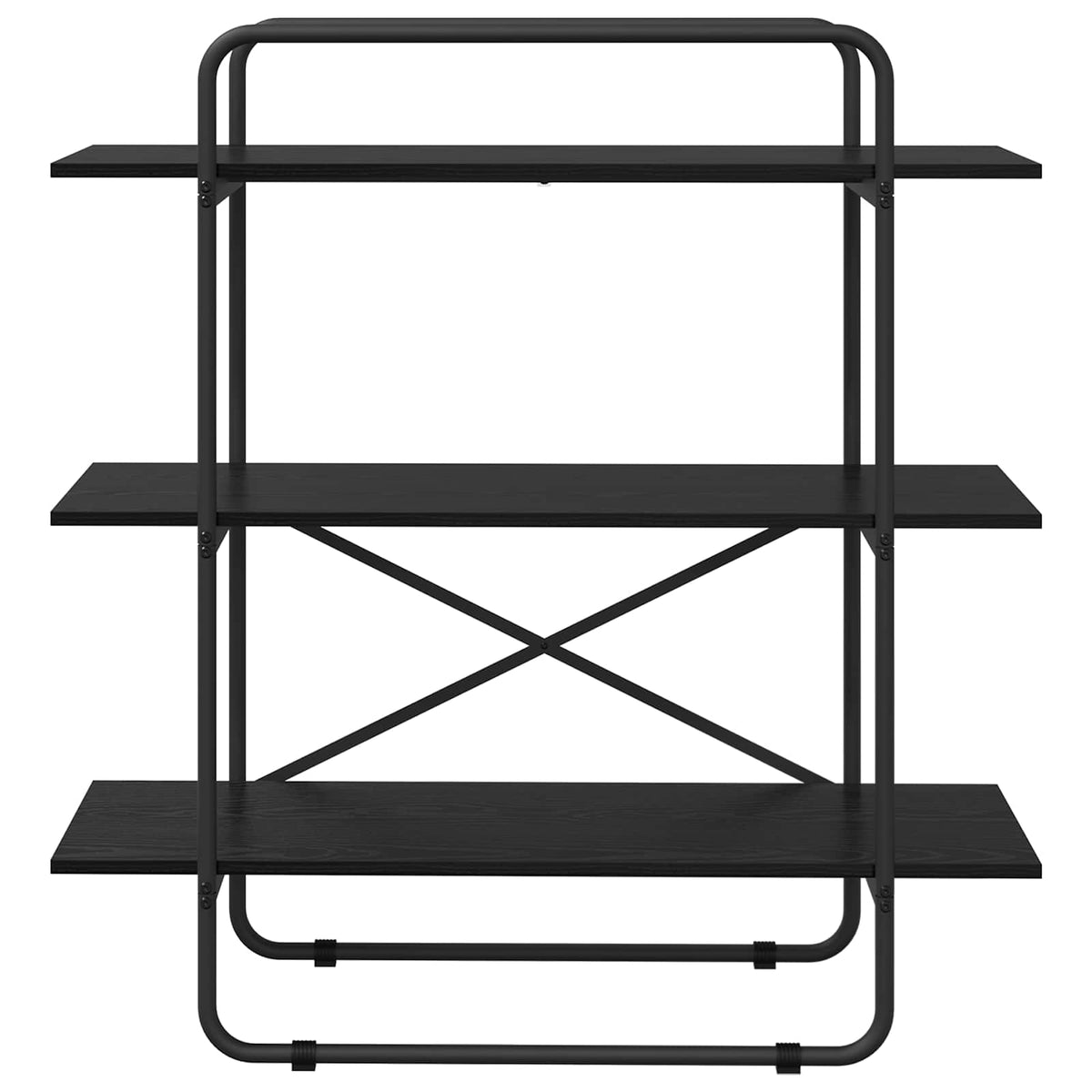 Ράφι Βιβλίων 3 επίπεδα 100 x 35 x 105 εκ. PB Μαύρη Δρυς - Pakobazaar
