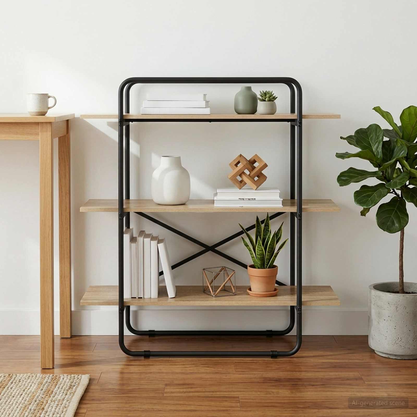 Ράφι Βιβλίων 3 επίπεδα 100 x 35 x 105 εκ. PB Sonoma Δρυς - Pakobazaar