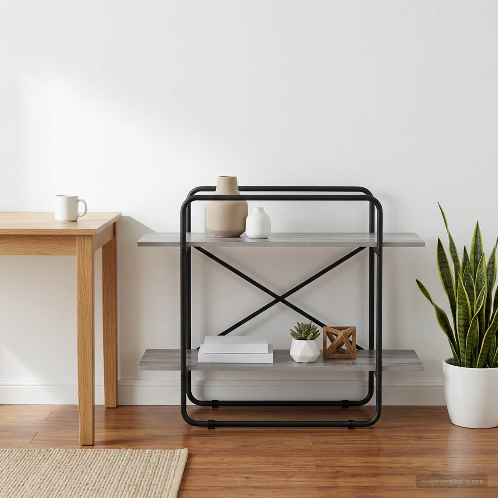 Ράφι Βιβλίων 2 επίπεδα 100 x 35 x 70 εκ. PB Γκρι Sonoma
