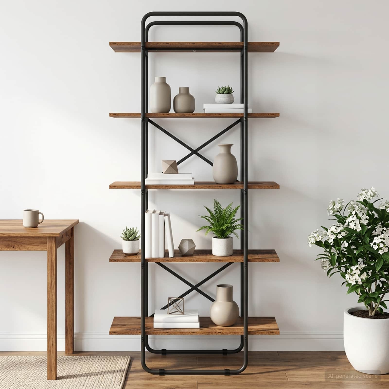 Ράφι Βιβλίων 5 επίπεδα 80 x 35 x 175,5 εκ. PB Ξύλο δρυός - Pakobazaar