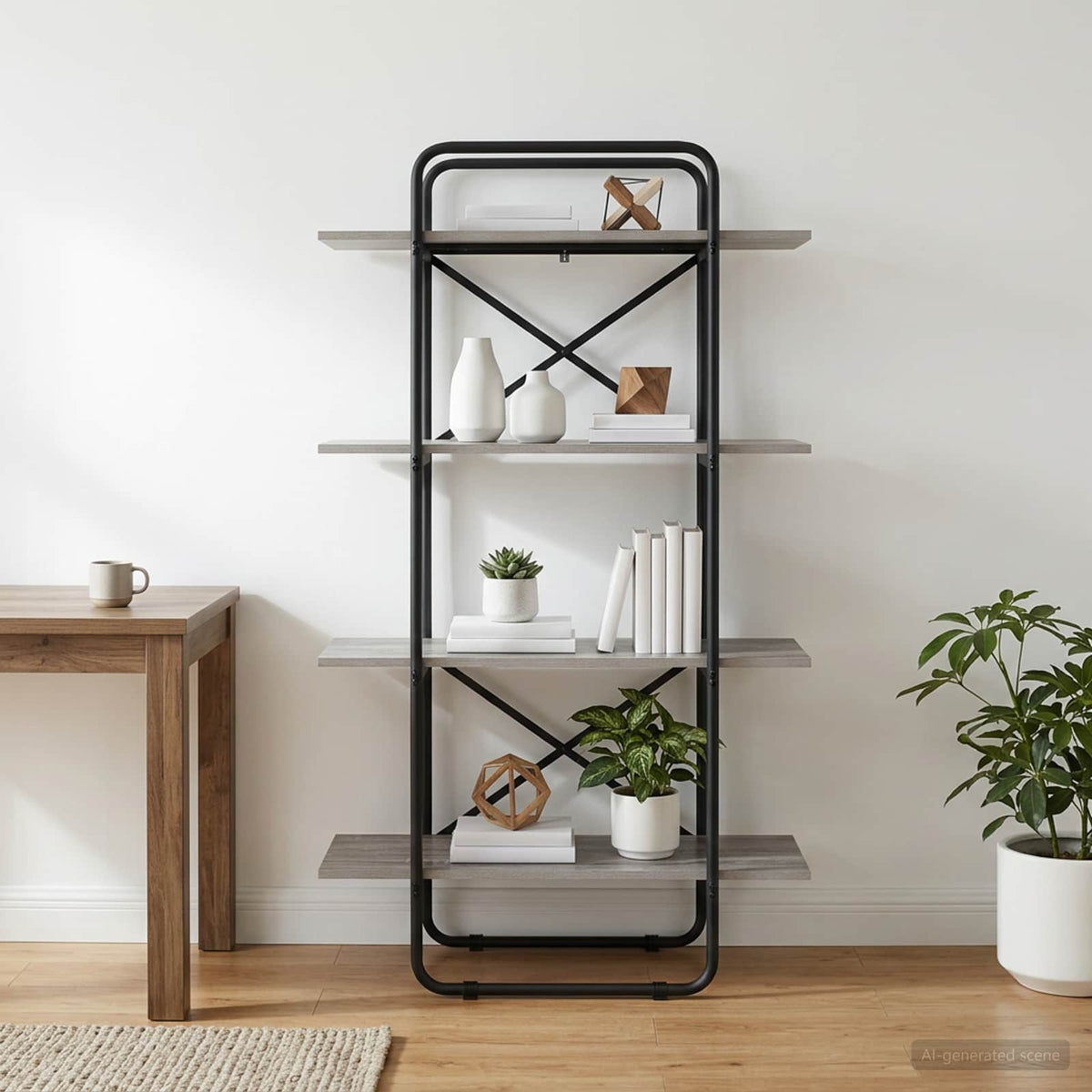 Ράφι Βιβλίων 4 επίπεδα 80 x 35 x 140 εκ. PB Γκρι Sonoma