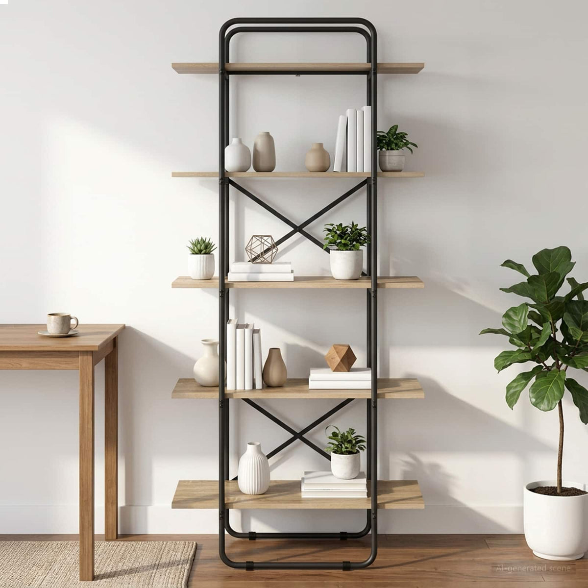 Ράφι Βιβλίων 5 επίπεδα 60 x 35 x 175,5 εκ. PB Sonoma Δρυς