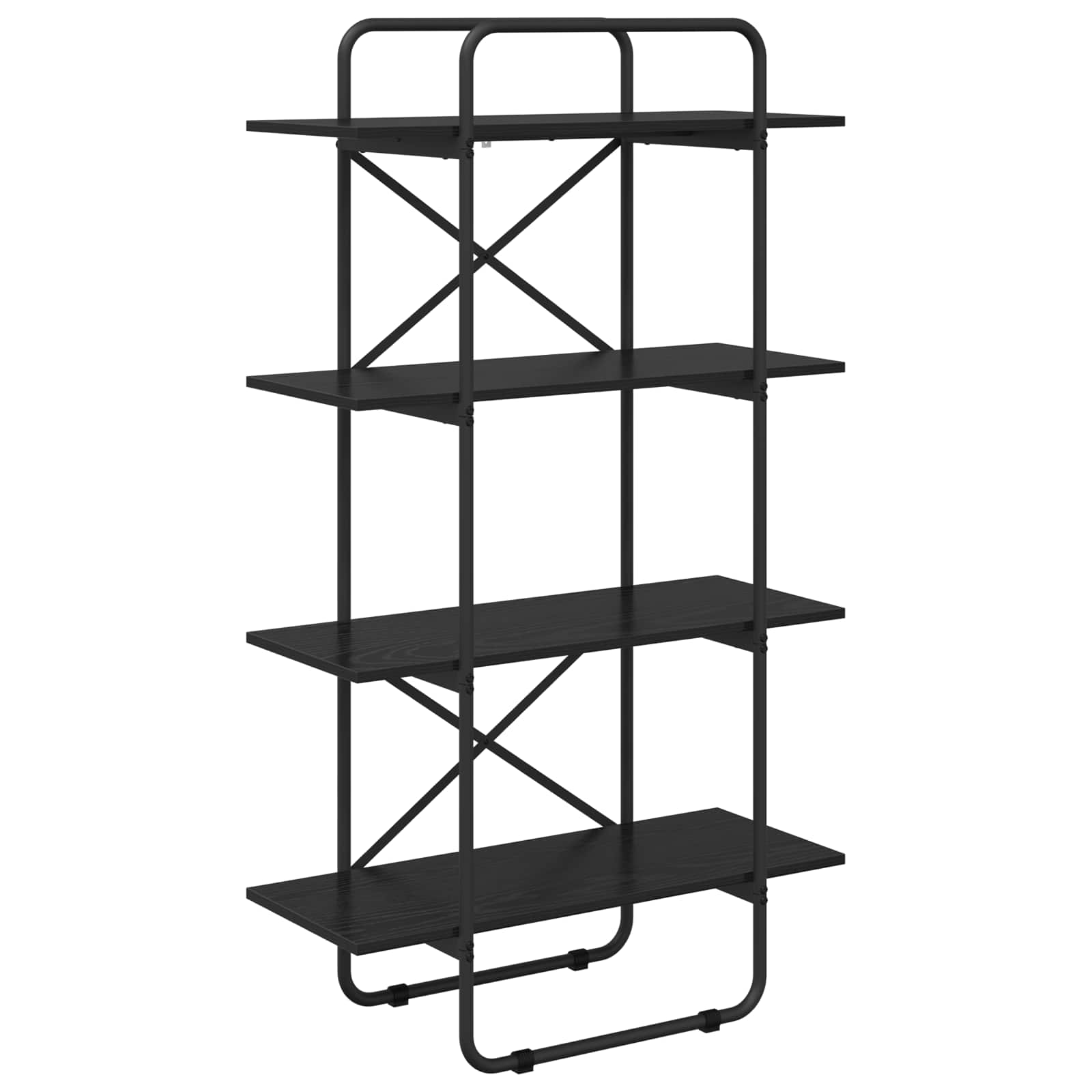Ράφι Βιβλίων 4 επίπεδα 60 x 35 x 140 εκ. PB Μαύρη Δρυς - Pakobazaar