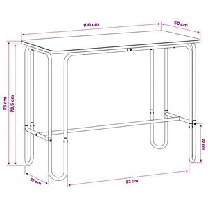 Τραπεζαρία 100 x 50 x 75 cm Επεξεργασμένο Ξύλο Ορθογώνιος