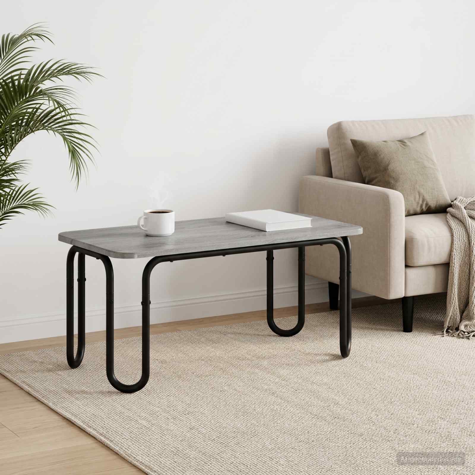 Τραπεζάκι σαλονιού Γκρι Sonoma 79,5 x 40 x 36 εκ - Pakobazaar