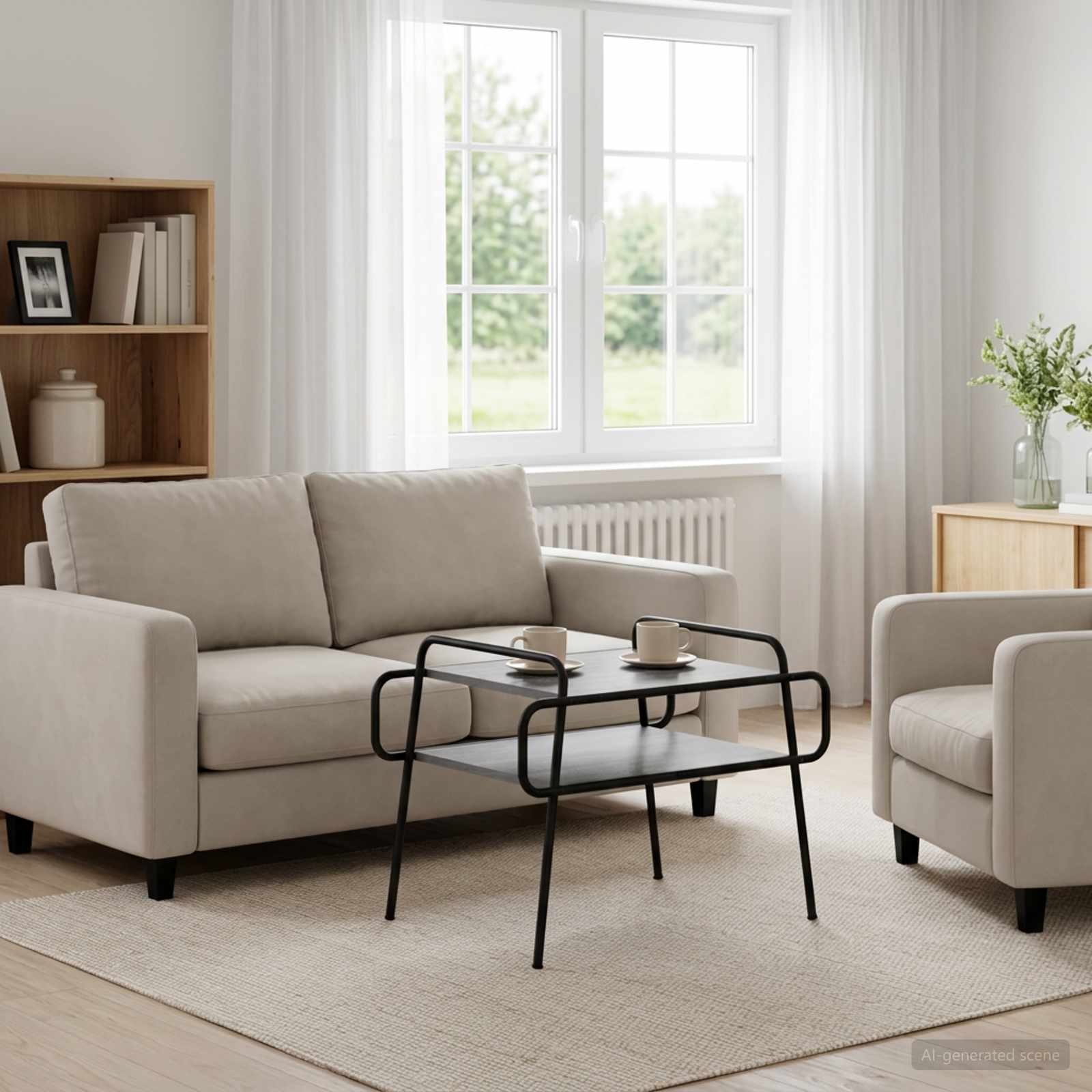 Τραπεζάκι σαλονιού Γκρι Sonoma 70 x 50 x 51 εκ - Pakobazaar
