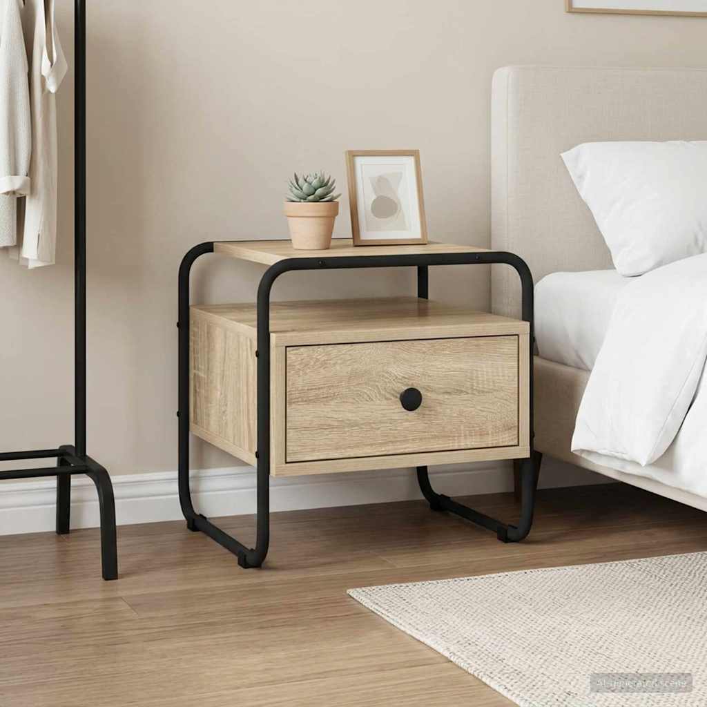 Κομοδίνο Sonoma Δρυς 40 x 39,5 x 40 εκ Επεξεργασμένο Ξύλο