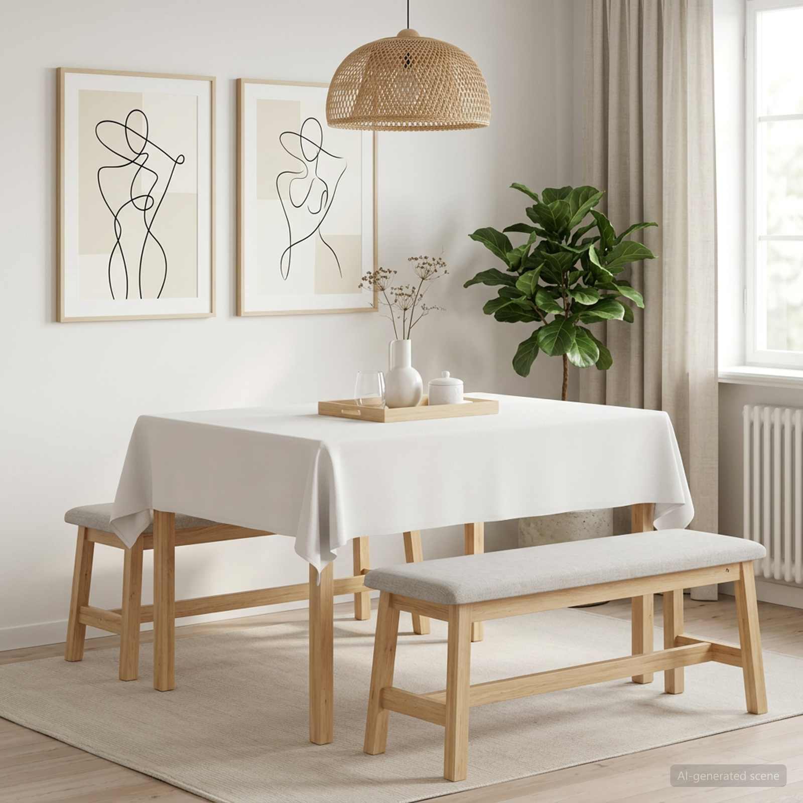 Ύφασμα Τραπέζης Ορθογώνιος Λευκό 140 x 160 cm Πολυεστέρας - Pakobazaar