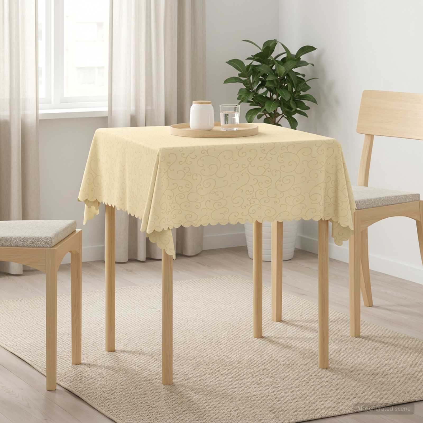 Ύφασμα Τραπέζης Ορθογώνιος Λευκό κρεμ 140 x 140 cm