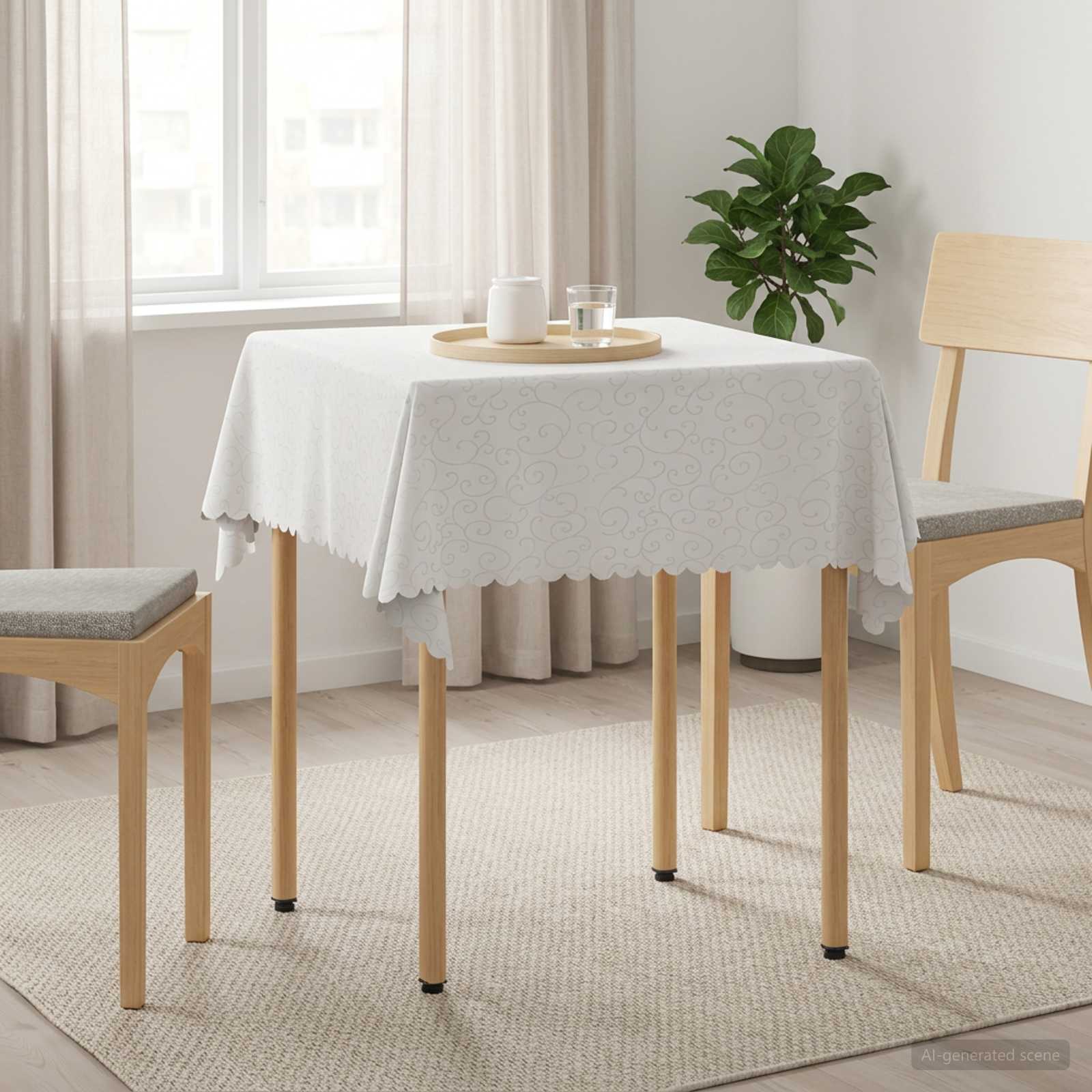 Ύφασμα Τραπέζης 5 τμχ. τετράγωνο Λευκό 90 x 90 cm