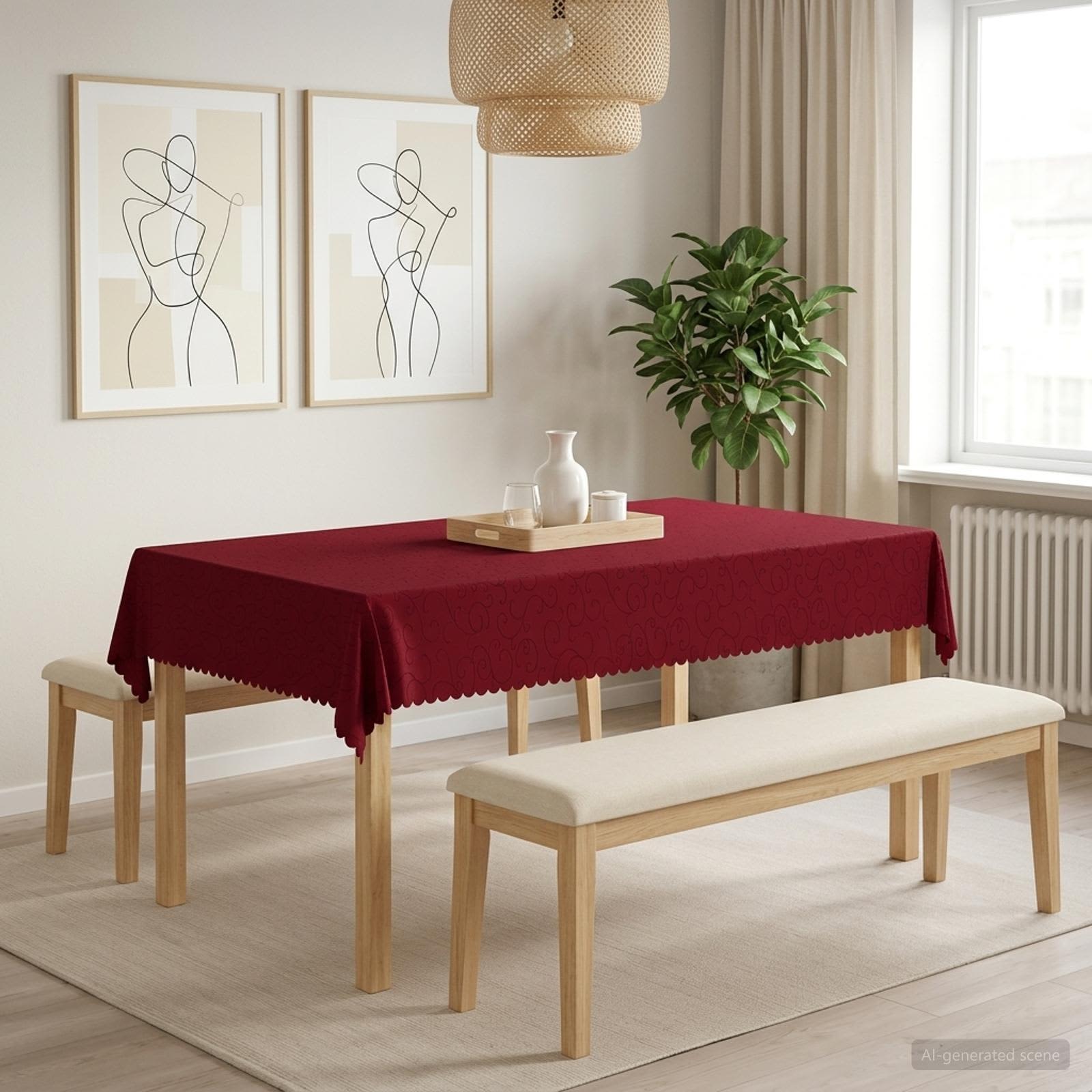 Ύφασμα Τραπέζης Ορθογώνιος Κόκκινο 140 x 260 cm - Pakobazaar