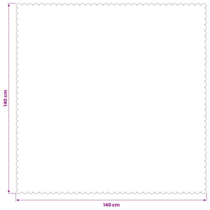 Ύφασμα Τραπέζης Ορθογώνιος Λευκό 140 x 140 cm - Pakobazaar