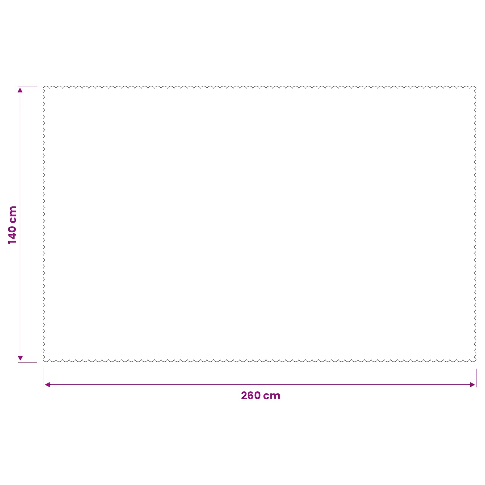 Ύφασμα Τραπέζης Ορθογώνιος Σκούρο Γκρι 140 x 260 cm