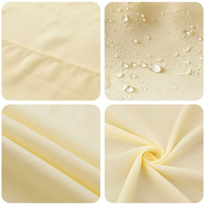 Ύφασμα Τραπέζης 5 τμχ. Λευκό κρεμ 110 x 180 εκ Πολυεστέρας - Pakobazaar