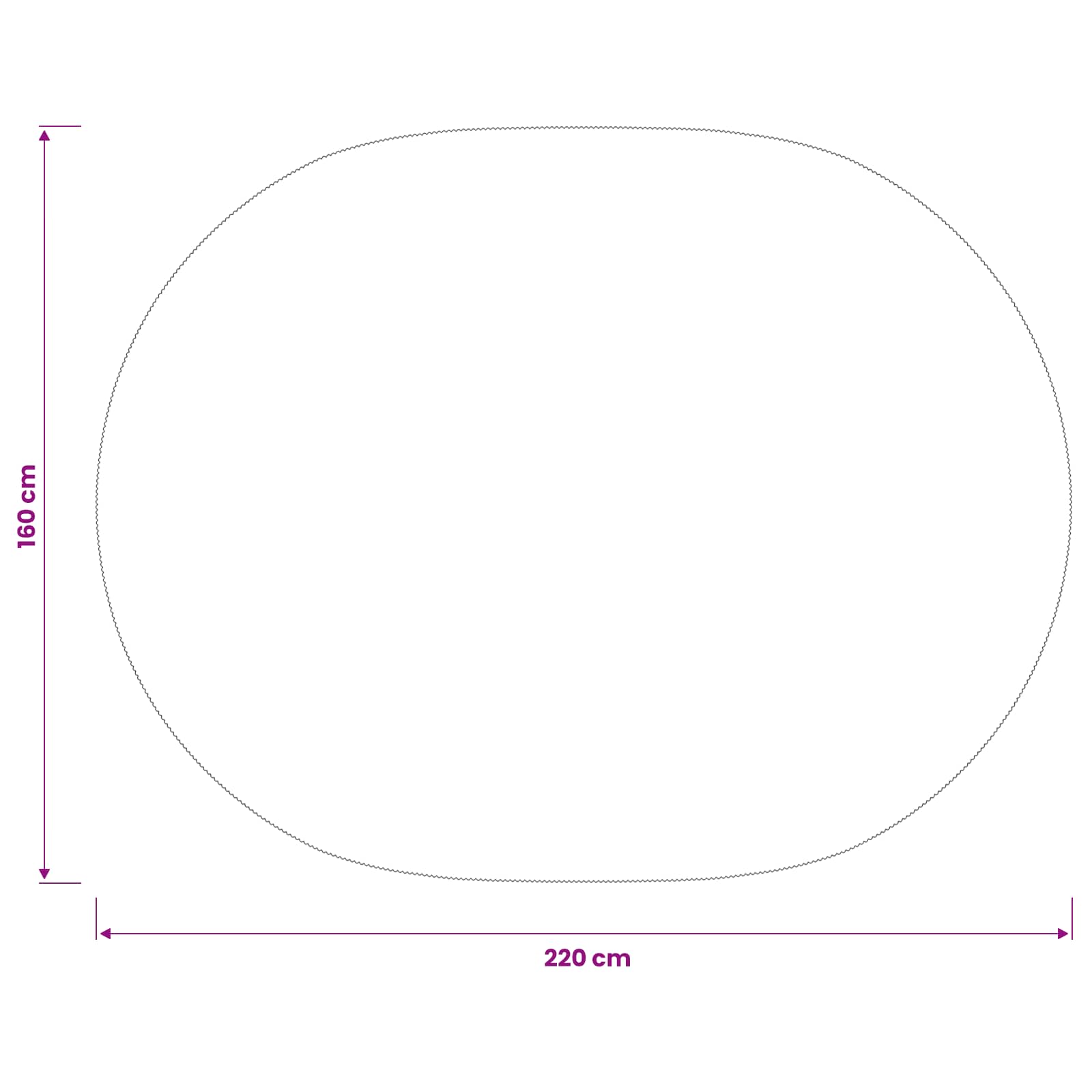 Ύφασμα Τραπέζης 5 τμχ. Ωοειδής Λευκό 160 x 220 cm