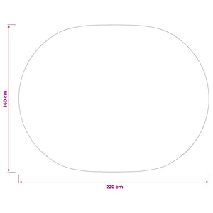 Ύφασμα Τραπέζης 5 τμχ. Ωοειδής Κόκκινο 160 x 220 cm