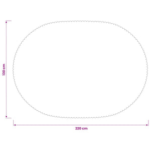 Ύφασμα Τραπέζης 5 τμχ. Ωοειδής Λευκό 130 x 220 εκ