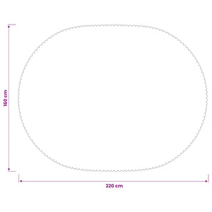 Ύφασμα Τραπέζης 5 τμχ. Ωοειδής Σκούρο Γκρι 160 x 220 cm