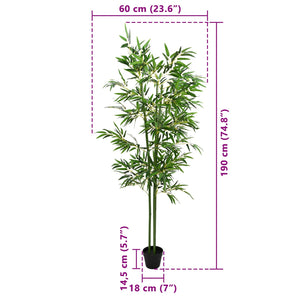 Τεχνητό Δέντρο Μπαμπού 4 pcs Πράσινο 60 x 18 x 190 εκ - Pakobazaar