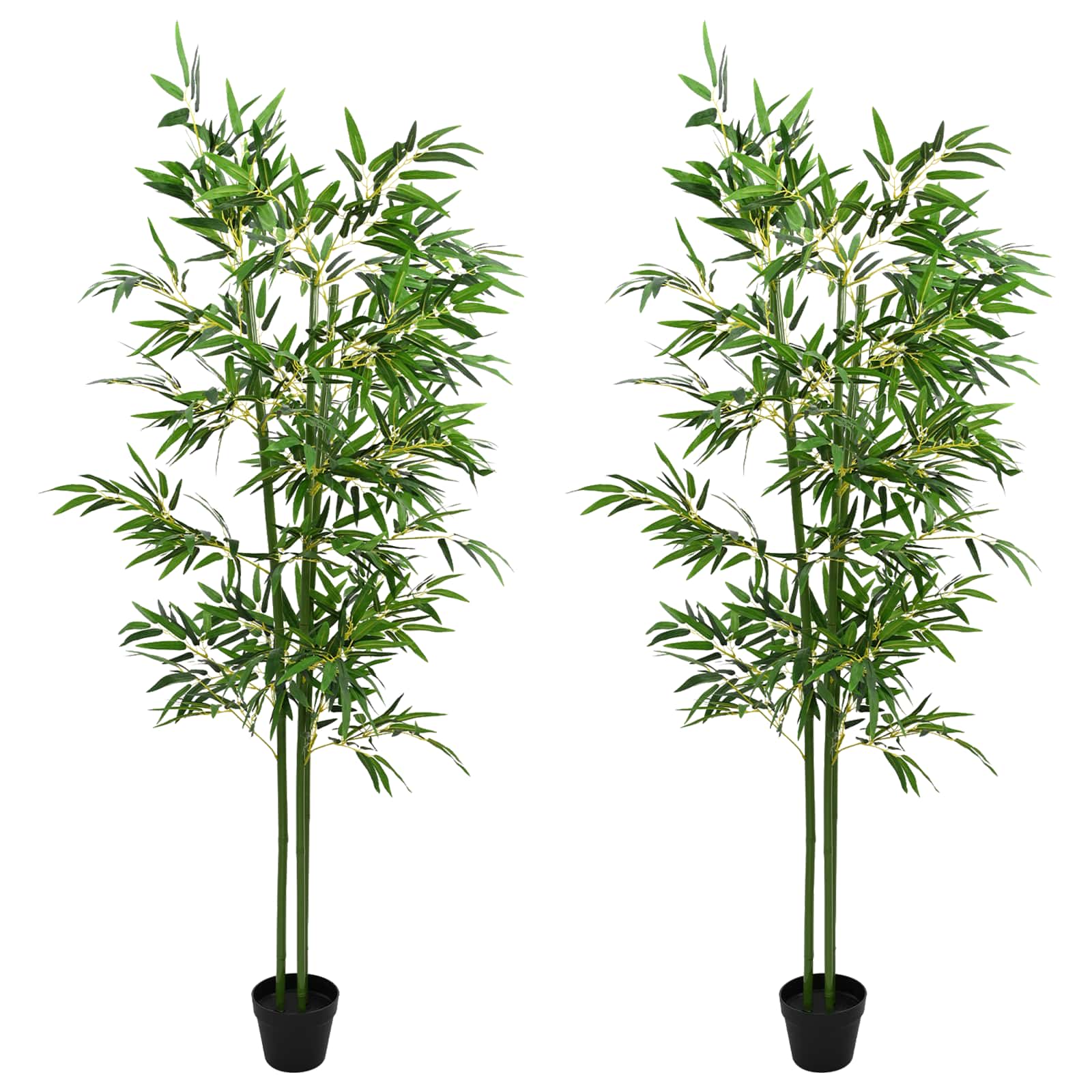 Τεχνητό Δέντρο Μπαμπού 2 pcs Πράσινο 60 x 18 x 190 εκ - Pakobazaar