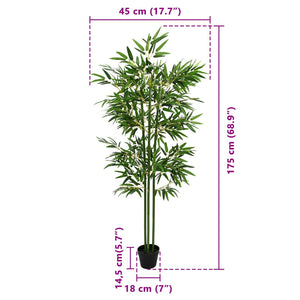 Τεχνητό Δέντρο Μπαμπού 2 pcs Πράσινο 45 x 18 x 175 εκ - Pakobazaar