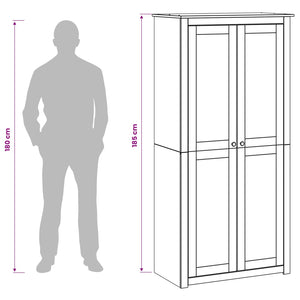 Ντουλάπι PANAMA Μέλι 88,5 x 50 x 185 cm Μασίφ Ξύλο Πεύκου - Pakobazaar