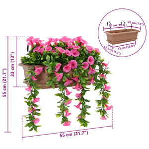 Τεχνητά Λουλούδια Μωβ Κόκκινο 55 x 20 x 55 εκ - Pakobazaar