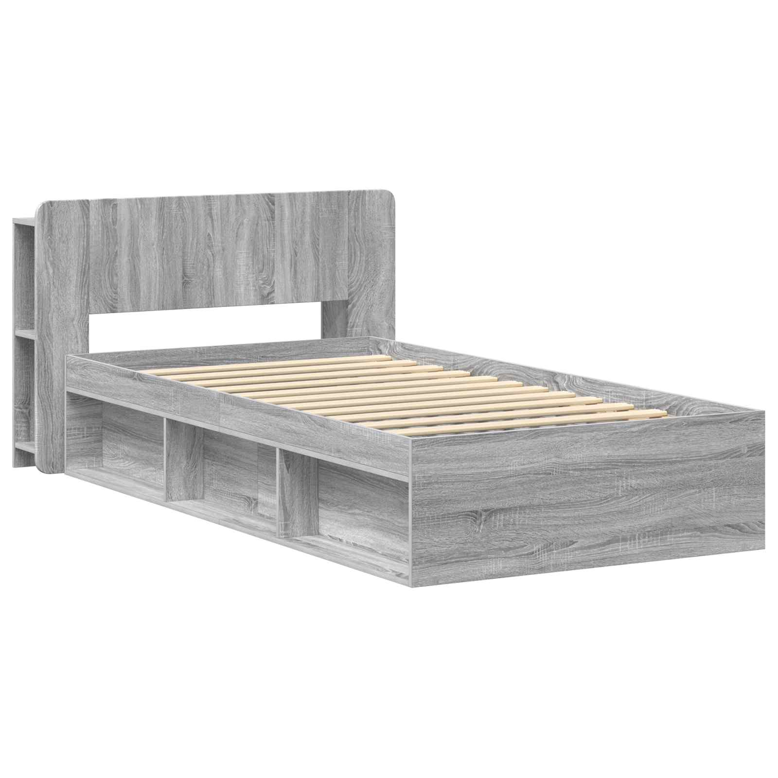 Σκελετός κρεβατιού με αποθήκευση Γκρι Sonoma 100 x 200 cm - Pakobazaar