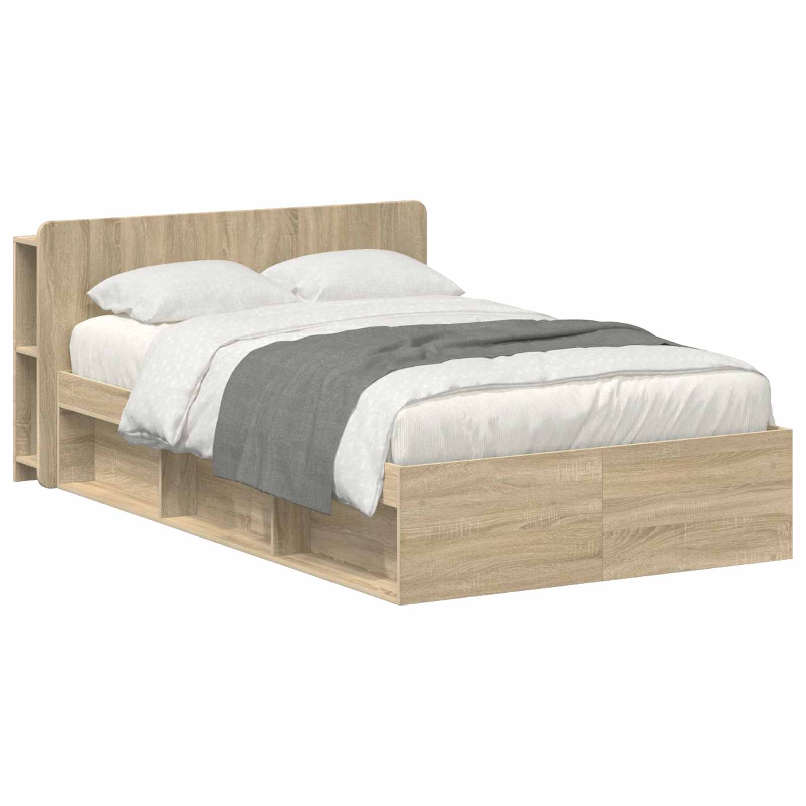 Σκελετός κρεβατιού με αποθήκευση Sonoma Δρυς 120 x 190 cm