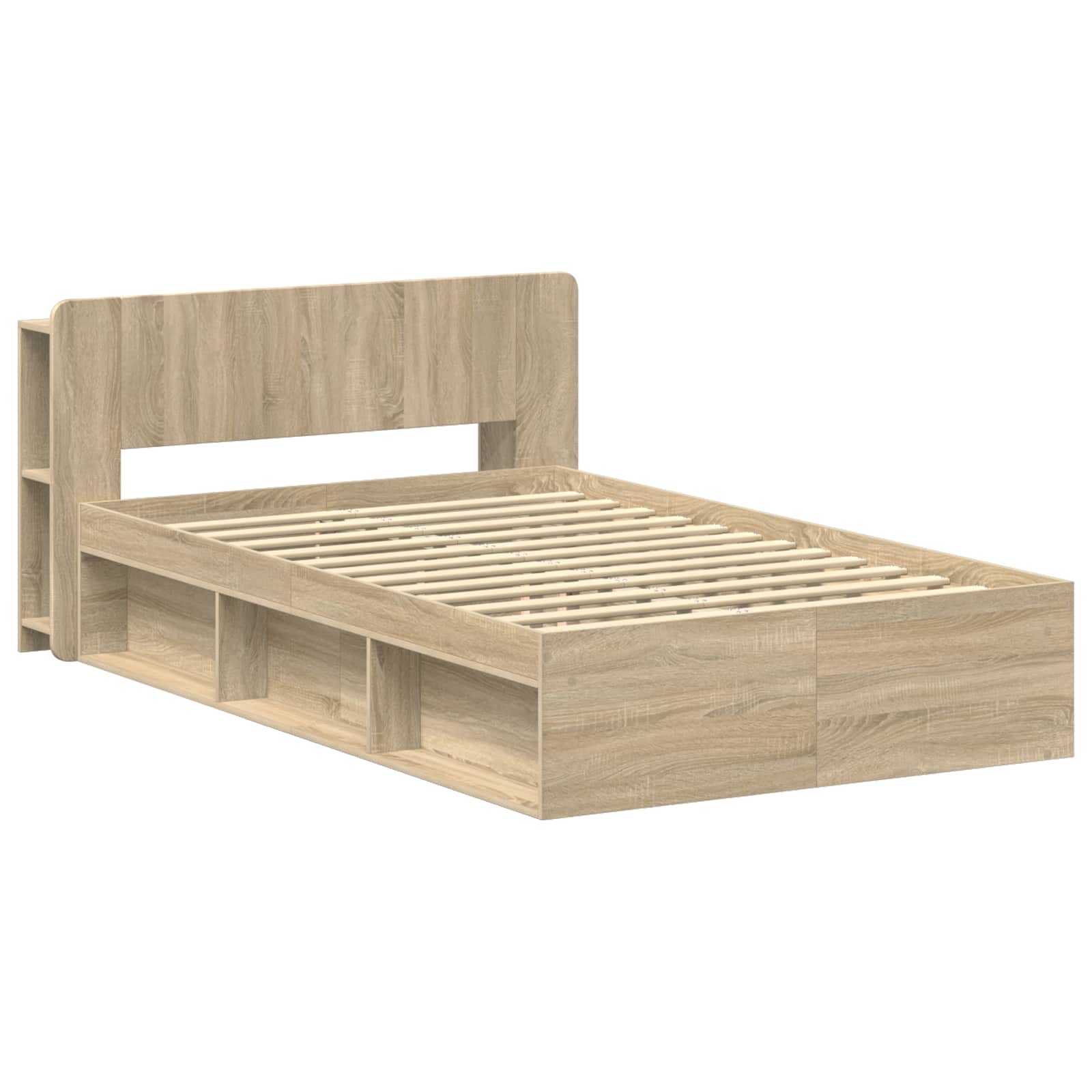 Σκελετός κρεβατιού με αποθήκευση Sonoma Δρυς 120 x 190 cm