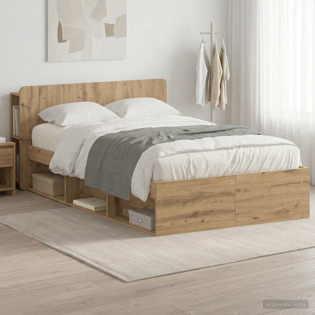 Σκελετός κρεβατιού με αποθήκευση Artisan Δρυς 120 x 200 cm - Pakobazaar
