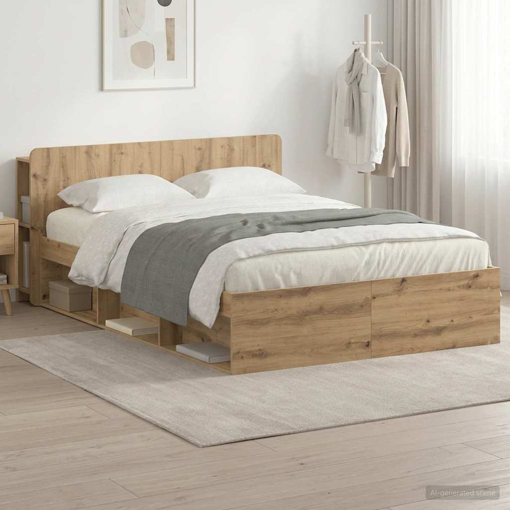 Σκελετός κρεβατιού με αποθήκευση Artisan Δρυς 140 x 190 cm - Pakobazaar