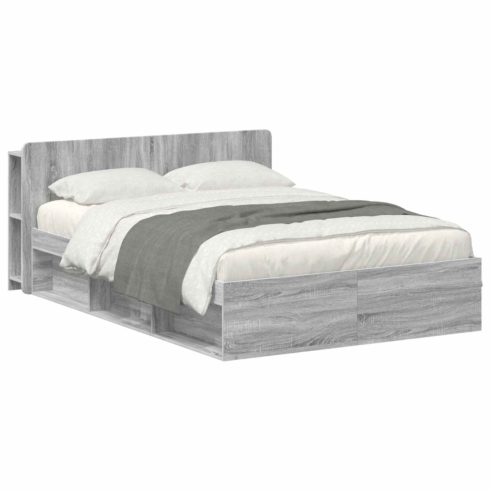 Σκελετός κρεβατιού με αποθήκευση Γκρι Sonoma 140 x 200 cm - Pakobazaar