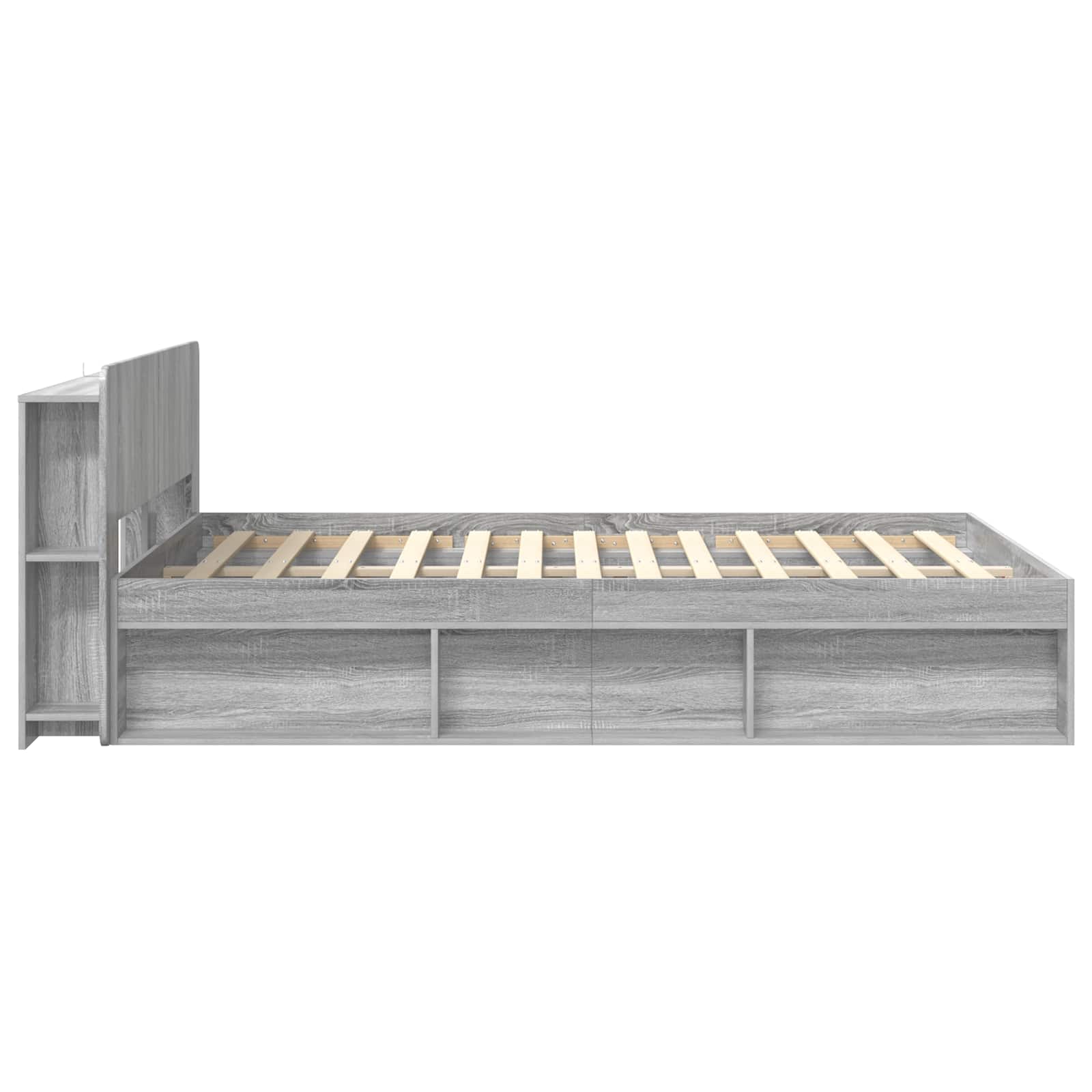 Σκελετός κρεβατιού με αποθήκευση Γκρι Sonoma 140 x 200 cm - Pakobazaar