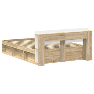 Σκελετός κρεβατιού με αποθήκευση Sonoma Δρυς 140 x 200 cm - Pakobazaar