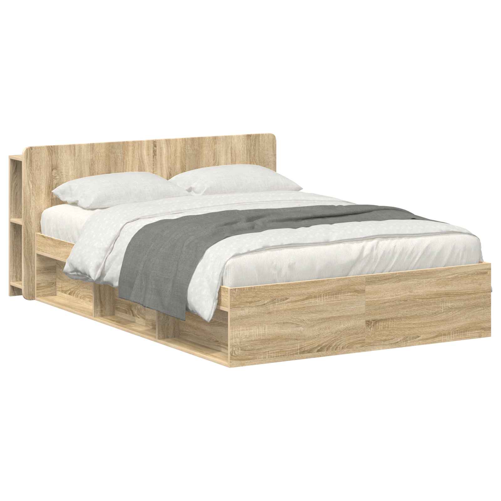 Σκελετός κρεβατιού με αποθήκευση Sonoma Δρυς 160 x 200 cm - Pakobazaar