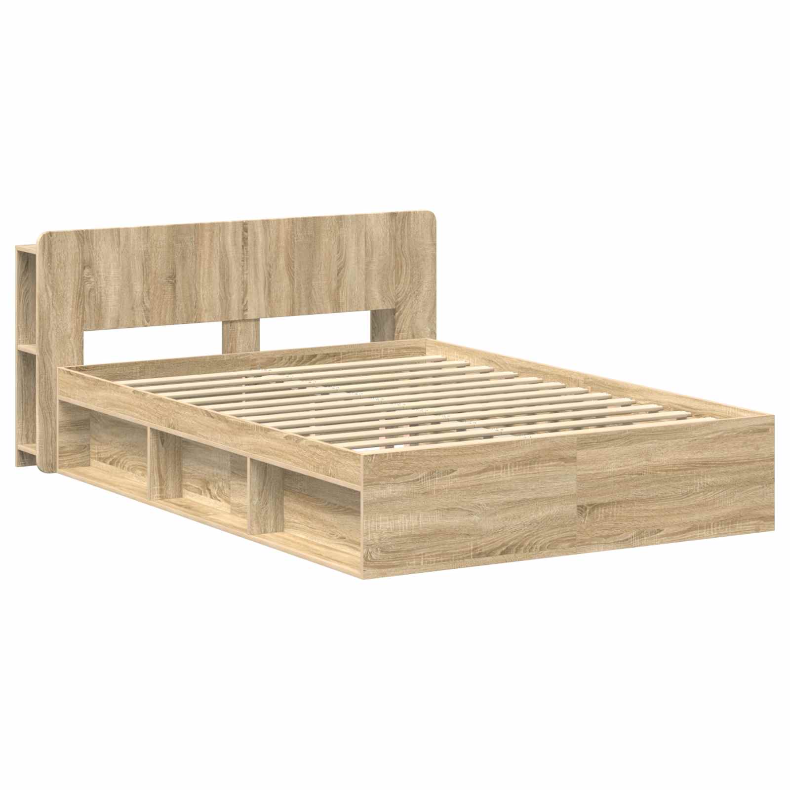 Σκελετός κρεβατιού με αποθήκευση Sonoma Δρυς 160 x 200 cm - Pakobazaar