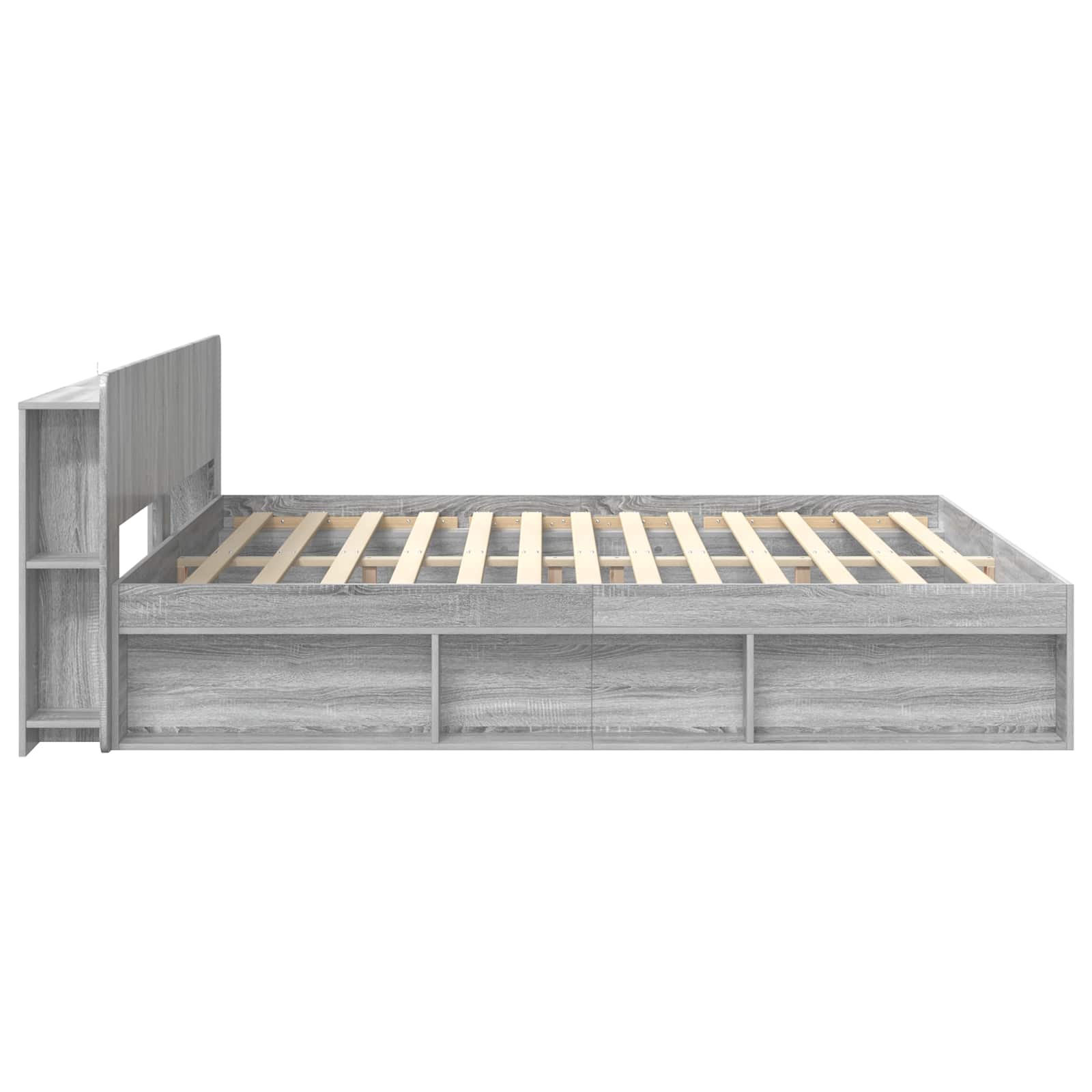 Σκελετός κρεβατιού με αποθήκευση Γκρι Sonoma 200 x 200 cm - Pakobazaar