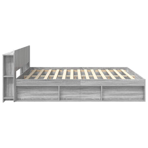 Σκελετός κρεβατιού με αποθήκευση Γκρι Sonoma 200 x 200 cm - Pakobazaar
