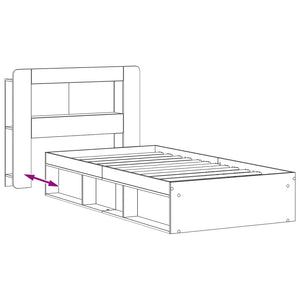 Σκελετός κρεβατιού με αποθήκευση Sonoma Δρυς 75 x 190 cm - Pakobazaar