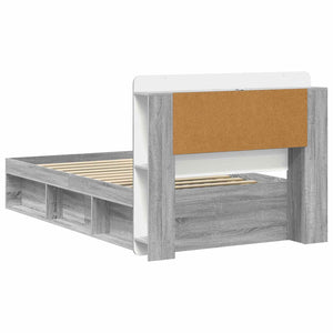 Σκελετός κρεβατιού με αποθήκευση Γκρι Sonoma 100 x 200 cm - Pakobazaar