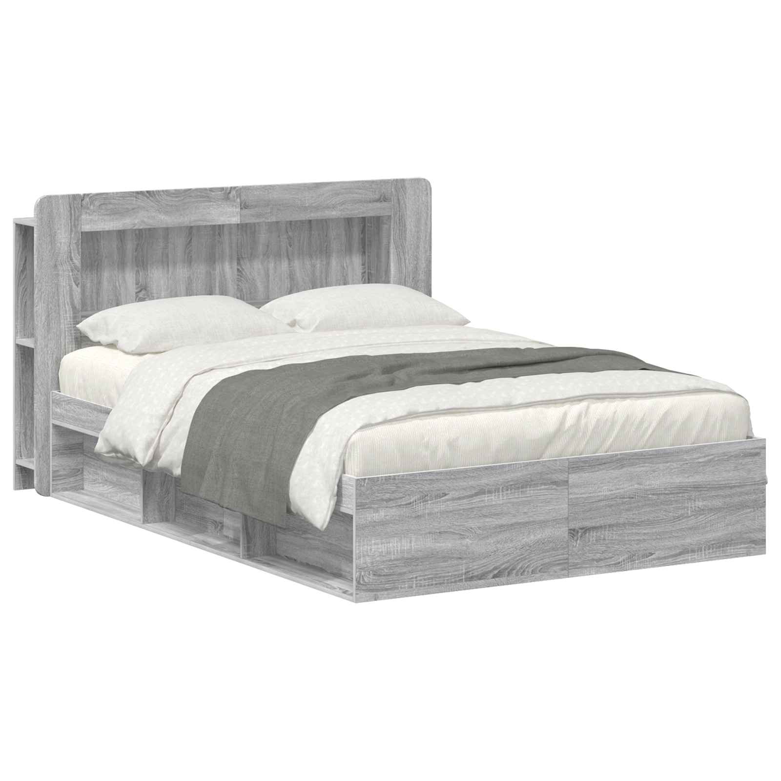 Σκελετός κρεβατιού με αποθήκευση Γκρι Sonoma 140 x 190 cm - Pakobazaar