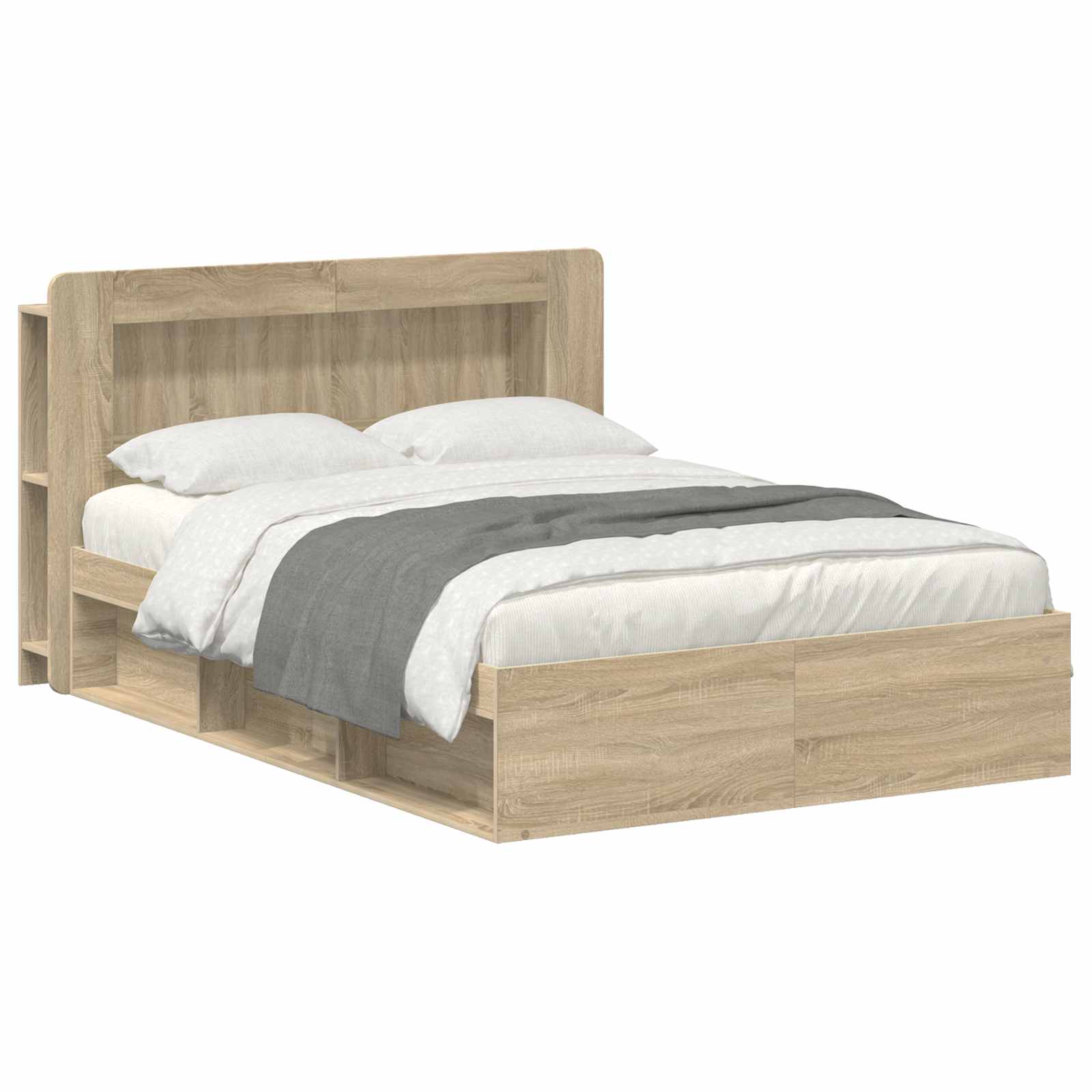 Σκελετός κρεβατιού με αποθήκευση Sonoma Δρυς 160 x 200 cm - Pakobazaar