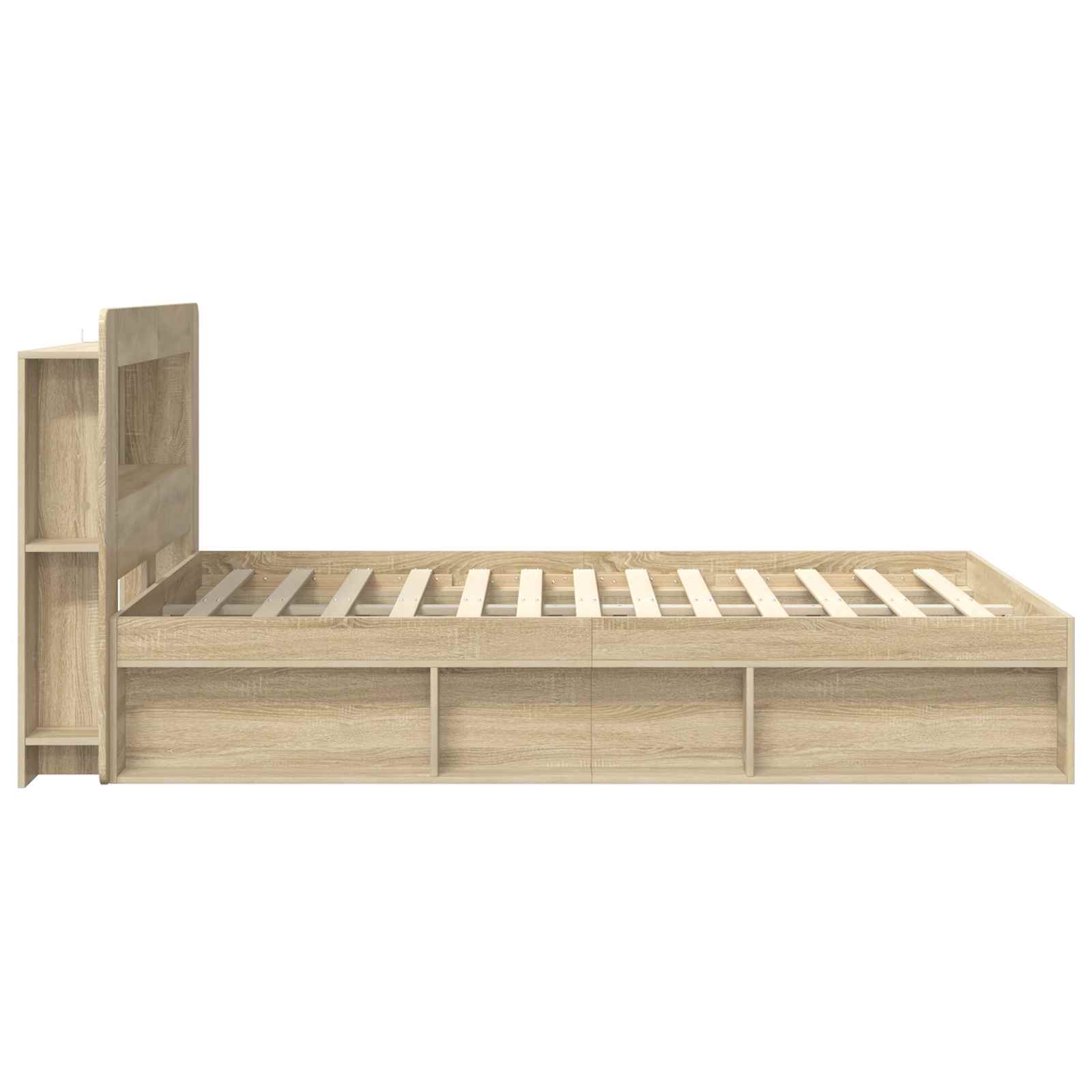 Σκελετός κρεβατιού με αποθήκευση Sonoma Δρυς 160 x 200 cm - Pakobazaar