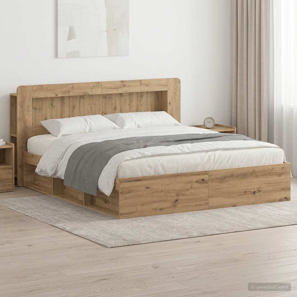 Σκελετός κρεβατιού με αποθήκευση Artisan Δρυς 200 x 200 cm - Pakobazaar