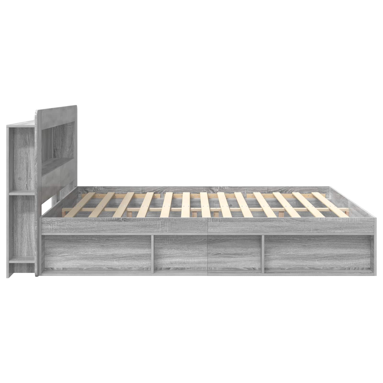 Σκελετός κρεβατιού με αποθήκευση Γκρι Sonoma 200 x 200 cm - Pakobazaar