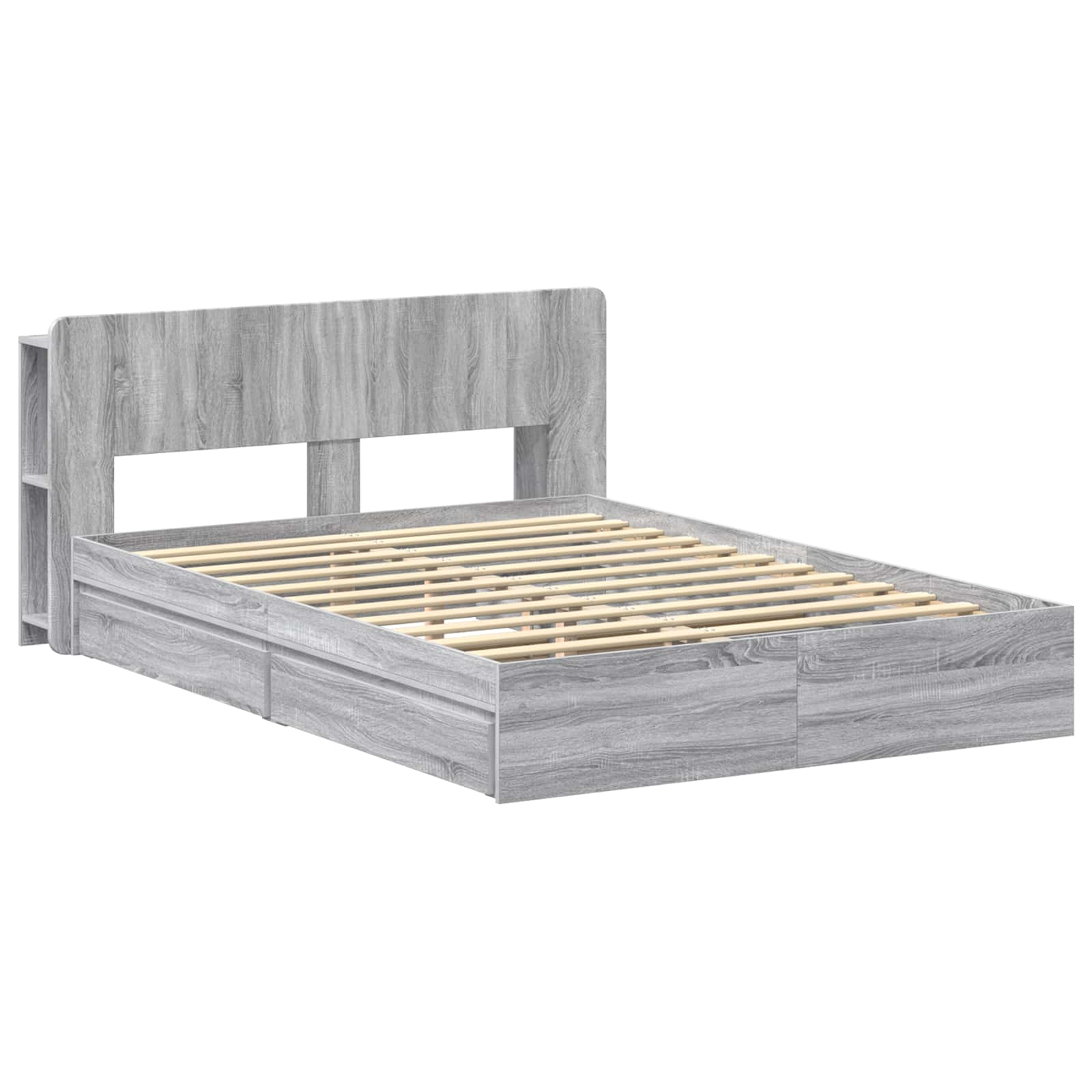 Σκελετός κρεβατιού με αποθήκευση Γκρι Sonoma 140 x 200 cm - Pakobazaar