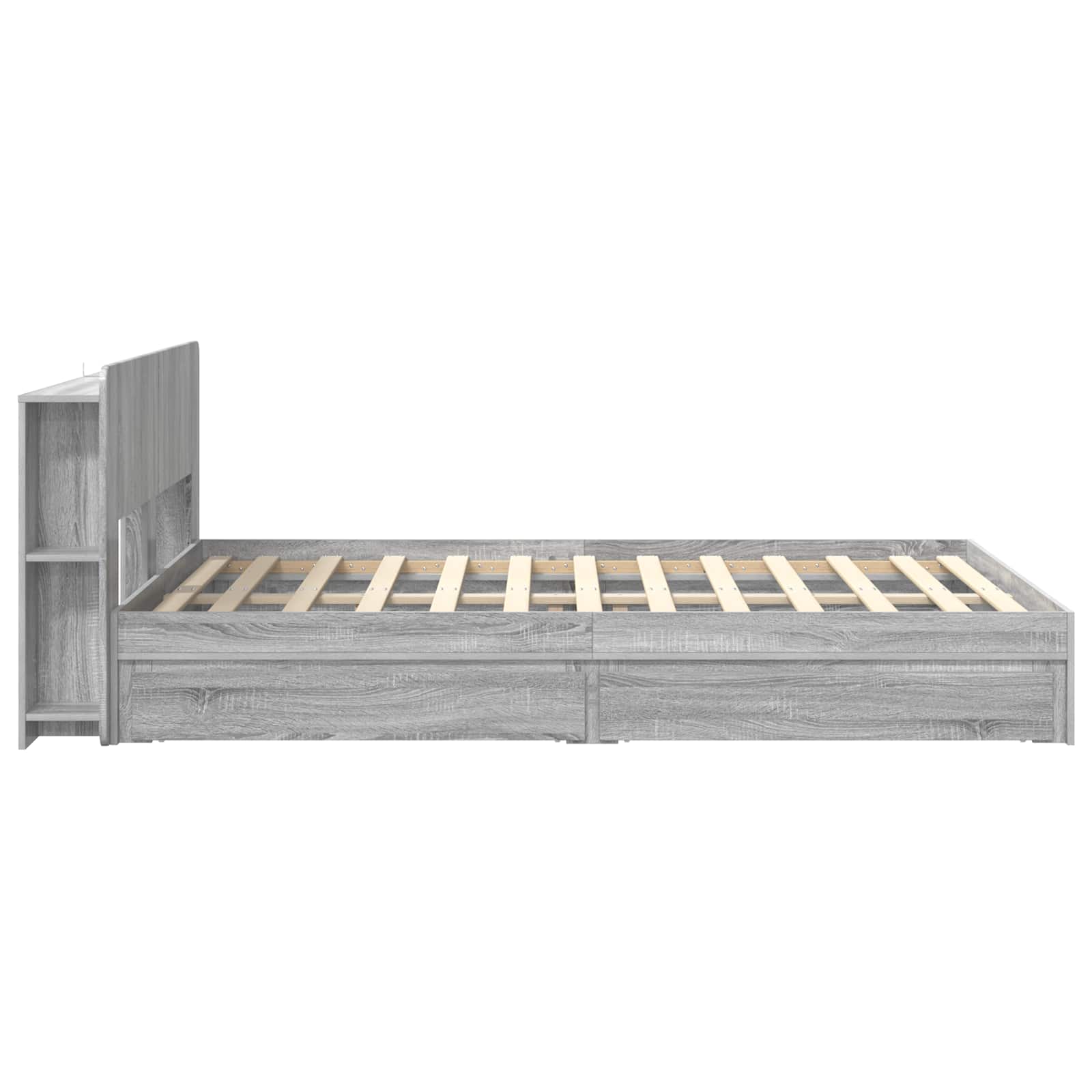 Σκελετός κρεβατιού με αποθήκευση Γκρι Sonoma 140 x 200 cm - Pakobazaar