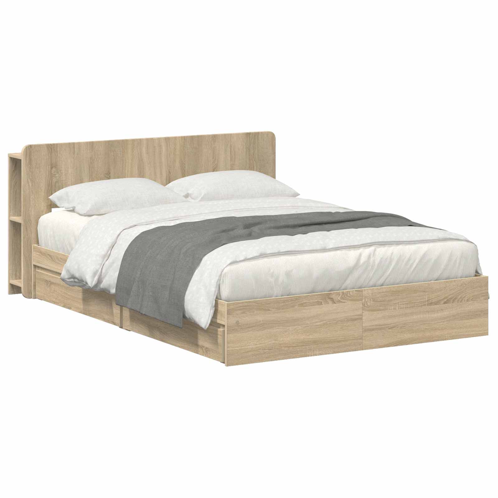 Σκελετός κρεβατιού με αποθήκευση Sonoma Δρυς 160 x 200 cm - Pakobazaar